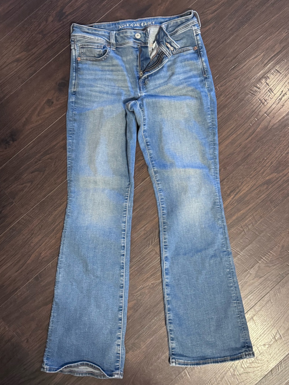 Classic Light Wash Straight Leg Jeans